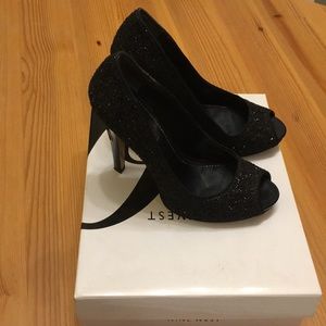 Sequined black Nine West heels